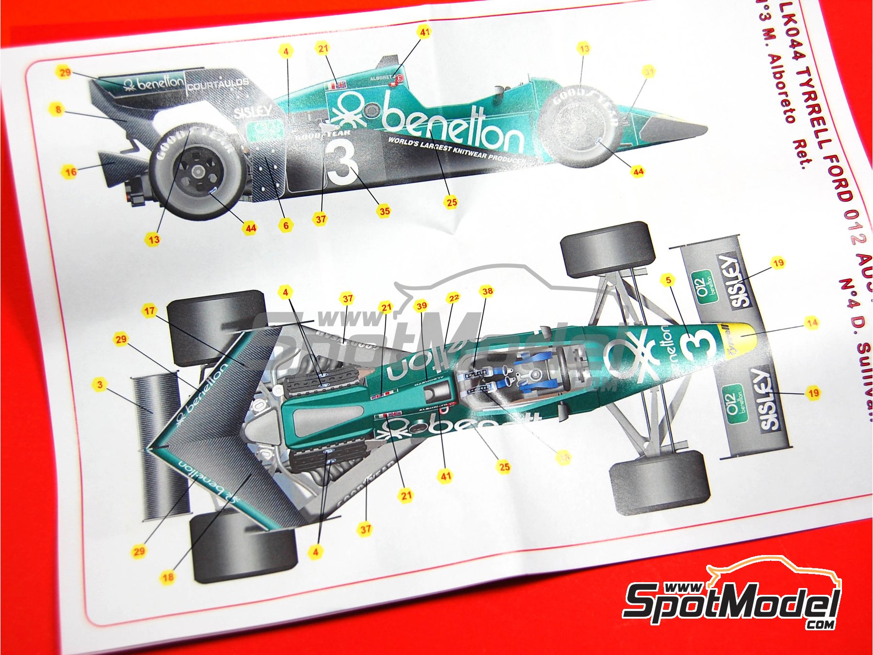 Tameo Kits SLK044: Car scale model kit 1/43 scale - Tyrrell